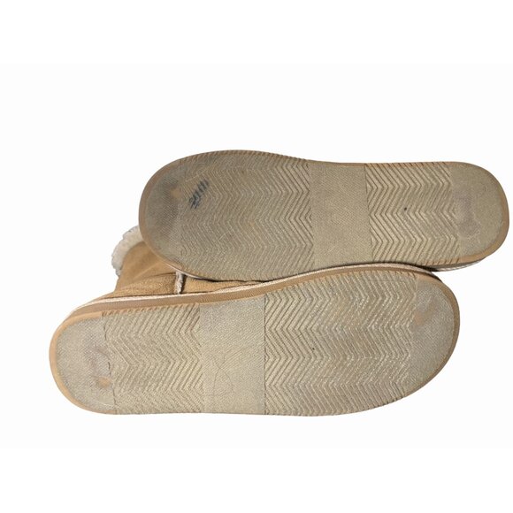 Fur lined suede button closure 7 winter snow ankle boot Y2K - Picture 7 of 7